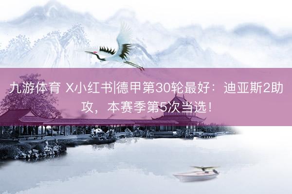 九游体育 X小红书|德甲第30轮最好：迪亚斯2助攻，本赛季第5次当选！