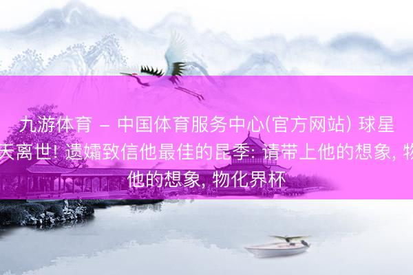 九游体育 - 中国体育服务中心(官方网站) 球星婚后11天离世! 遗孀致信他最佳的昆季: 请带上他的想象， 物化界杯
