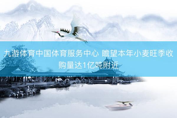 九游体育中国体育服务中心 瞻望本年小麦旺季收购量达1亿吨附近