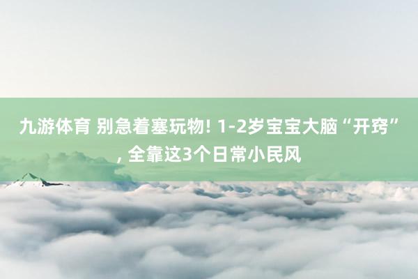 九游体育 别急着塞玩物! 1-2岁宝宝大脑“开窍”, 全靠这3个日常小民风